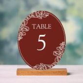 Anthurium Acryl Tafelkaart Bord (Neutraal)