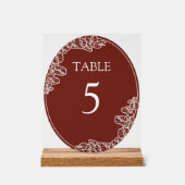 Anthurium Acrylic Table Sign Acryl Bord (Voorkant)