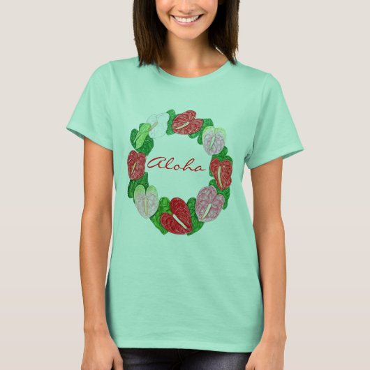 Anthurium Aloha T-shirt (Voorkant)