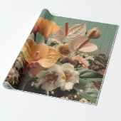 Anthurium and Tropical Floral Arrangement Cadeaupapier (Uitgerold)
