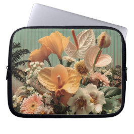 Anthurium and Tropical Floral Arrangement Laptop Sleeve