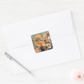Anthurium and Tropical Floral Arrangement Vierkante Sticker (Envelop)
