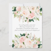 Anthurium Baby shower Girl floral Invitation Kaart (Achterkant)