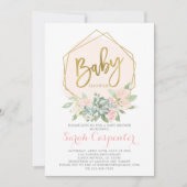 Anthurium Bloemen Geometrische krans baby shower m Kaart (Voorkant)