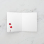 Anthurium · Bloemenlijntekening · Casual Modern Bedankkaart (Binnen)