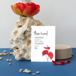 Anthurium · Bloemenlijntekening · Casual Modern Kaart