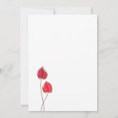 Anthurium · Bloemenlijntekening · Moderne bruiloft Save The Date (Achterkant)