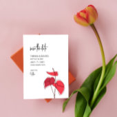 Anthurium · Bloemenlijntekening · Moderne bruiloft Save The Date