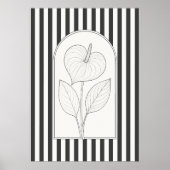 Anthurium Elegant Bloem Botanisch Poster (Voorkant)