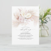 Anthurium en Pampas Grass Floral Christening Kaart (Staand voorkant)