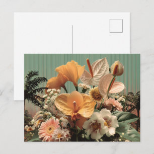 Anthurium en tropische bloemschikking briefkaart