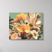 Anthurium en tropische bloemschikking canvas afdruk (Voorkant)