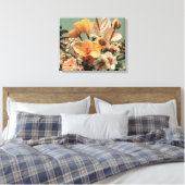Anthurium en tropische bloemschikking canvas afdruk (Insitu (Slaapkamer))