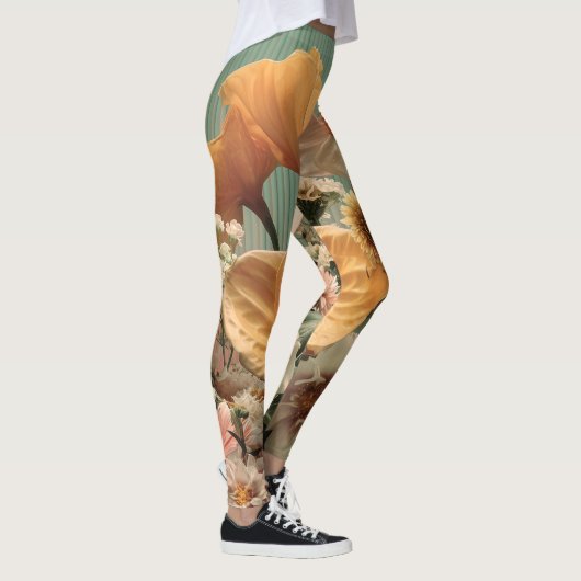 Anthurium en tropische bloemschikking leggings (Rechts)