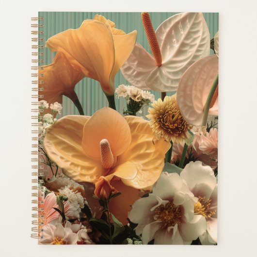 Anthurium en tropische bloemschikking planner (Voorkant)