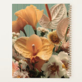 Anthurium en tropische bloemschikking planner (Achterkant)