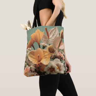 Anthurium en tropische bloemschikking tote bag