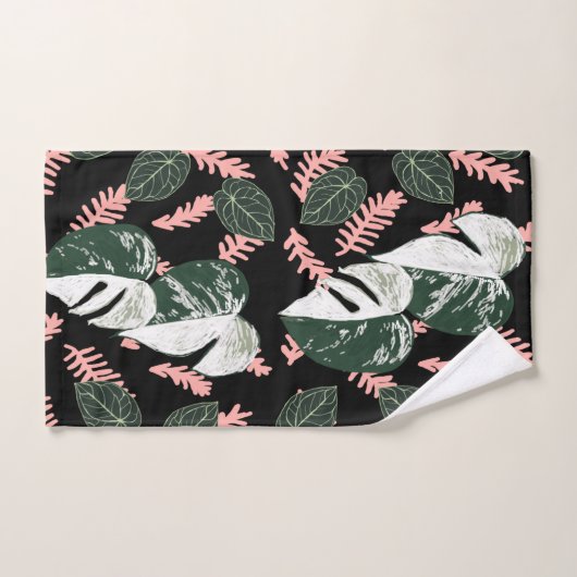 Anthurium Heart Leaves Badkamer Handdoek Set (Handdoek)