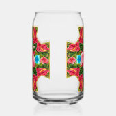 Anthurium & Hibiscus Cross Blikvorm Glas (Links)
