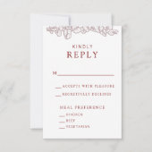Anthurium Huwelijks RSVP Kaart (Voorkant)