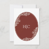 Anthurium Huwelijks RSVP Kaart (Achterkant)