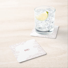 Anthurium Initials Coaster Kartonnen Onderzetters