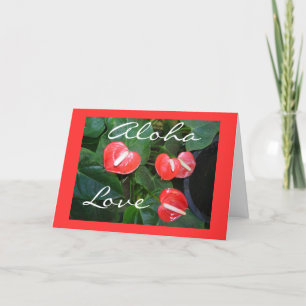  Anthurium Love Floral Wenskaart Kaart
