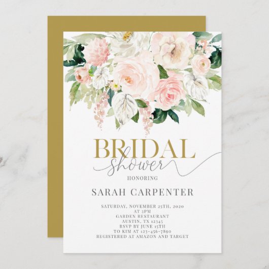 Anthurium Modern Bridal Shower Kaart (Voorkant / Achterkant)