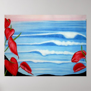 anthurium-oceaan poster