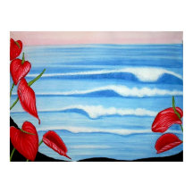 Anthurium Ocean Waterverf Design