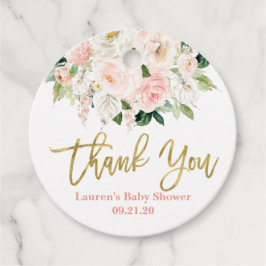 Anthurium roze en gouden bloemen bedankjes labels