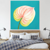anthurium-schilderij canvas afdruk (Insitu (Slaapkamer))