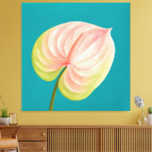 anthurium-schilderij canvas afdruk (Insitu (Woonkamer))
