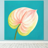 anthurium-schilderij canvas afdruk (Insitu (Houten vloer))