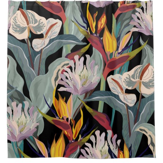 Anthurium Strelitzia: pracht. Douchegordijn (Voorkant)