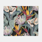 Anthurium Strelitzia:  pracht. Fleece Deken (Voorkant (Horizontaal))