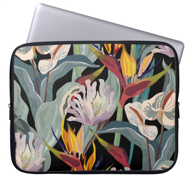 Anthurium Strelitzia:  pracht. Laptop Sleeve (Voorkant)