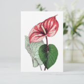 Anthurium Tropical Flower Blank Bedankkaart (Staand voorkant)