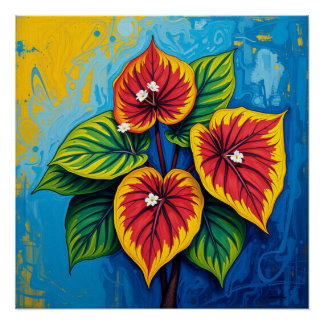 anthurium van gogh style perfect poster