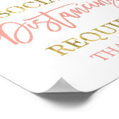 Anthurium waterverf bloem sociaal afstandsbord poster (Hoek)