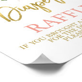 Anthurium waterverf floral Diaper Raffle-teken Poster (Hoek)