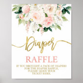 Anthurium waterverf floral Diaper Raffle-teken Poster (Voorkant)