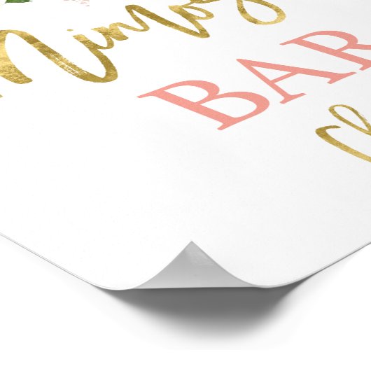 Anthurium waterverf floral Mimosa Bar, teken Poster (Hoek)