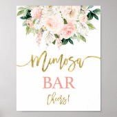 Anthurium waterverf floral Mimosa Bar, teken Poster (Voorkant)
