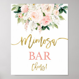 Anthurium waterverf floral Mimosa Bar, teken Poster