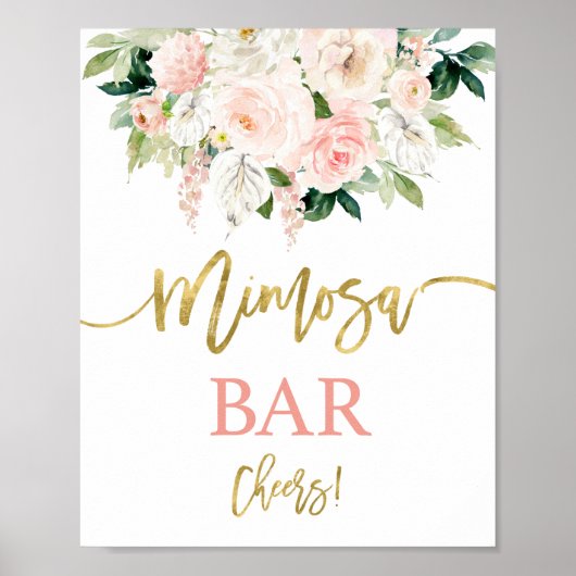 Anthurium waterverf floral Mimosa Bar, teken Poster (Voorkant)