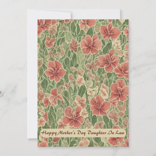 Anthuriumbloemen Happy Moederdag Aankondiging (Voorkant)