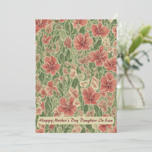 Anthuriumbloemen Happy Moederdag Aankondiging (Staand voorkant)