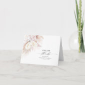 Anthuriums en Pampas gras bruiloft dank u Bedankkaart (Voorkant)