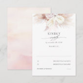 Anthuriums en Pampas Gras Trouw RSVP Kaartje (Voorkant / Achterkant)